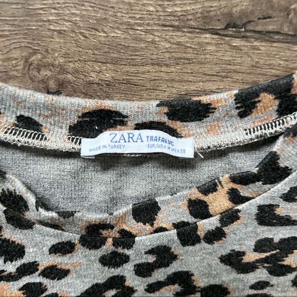 Zara Gray Leopard Mini Dress/Tunic - Picture 7 of 7